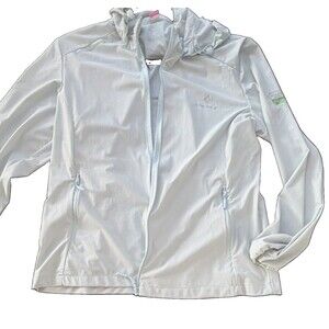 KingCamp Women's Windbreaker Hooded Jacket Light blue 2XL petite Activewear